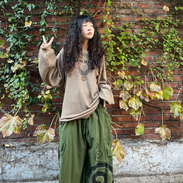 히피문양 벌룬 팬츠