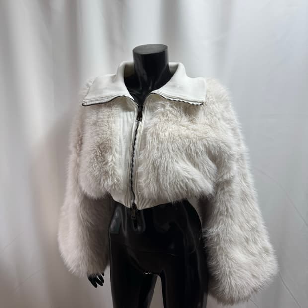 하이넥 퍼 투웨이 니트 집업