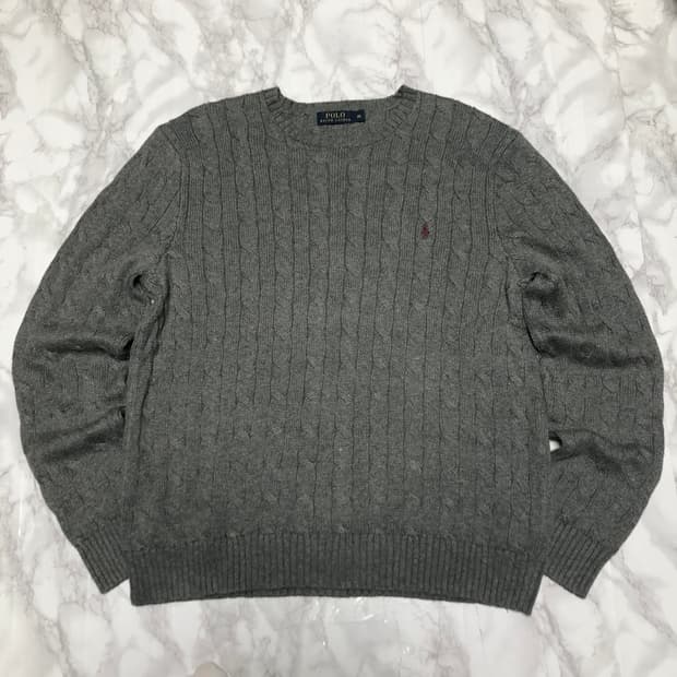 폴로 랄프로렌 꽈배기 니트 거의새거 남성용