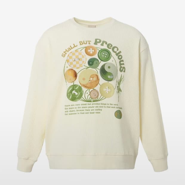 애드오프 PRECIOUS BUTTON KNIT MTM 아이보리