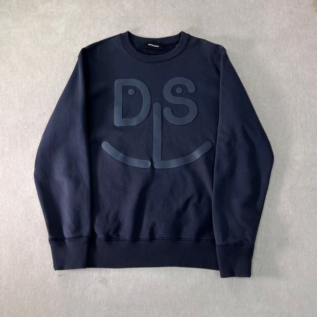 100 디젤 DS로고 네이비 맨투맨
