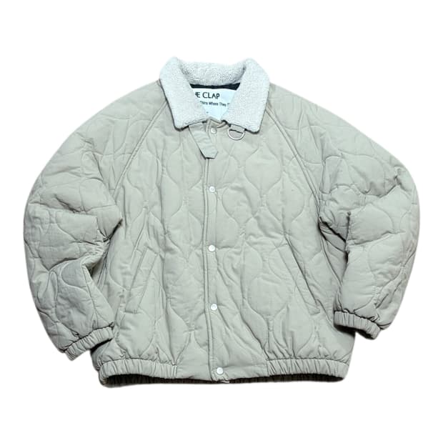 빈티지 베이지 퀄팅 누빔 자켓
