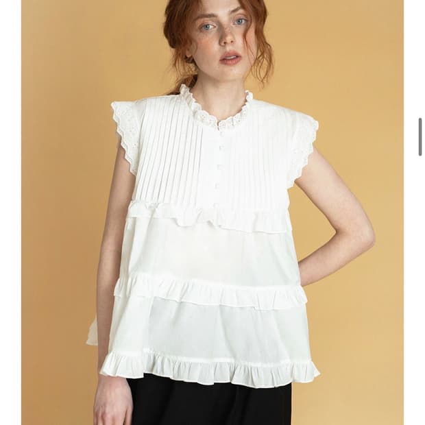 위드아웃썸머 블라우스 withoutsummer lettuce blouse