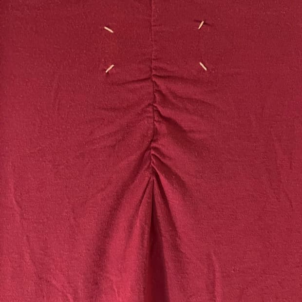 Mison margiela 메종 마르지엘라 셔링 롱슬리브리스 티셔츠