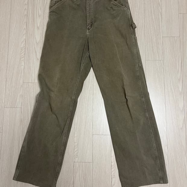 칼하트 카펜터 싱글니 모스그린 33