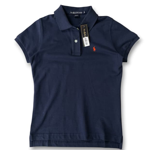 [미사용품] 폴로랄프로렌 여성 네이비 슬림핏 카라티 M