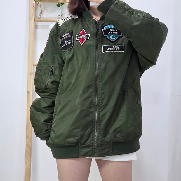 [프립]5XL/희귀 빅사이즈 AMD 라이젠/라데온 패치 MA-1 항공점퍼