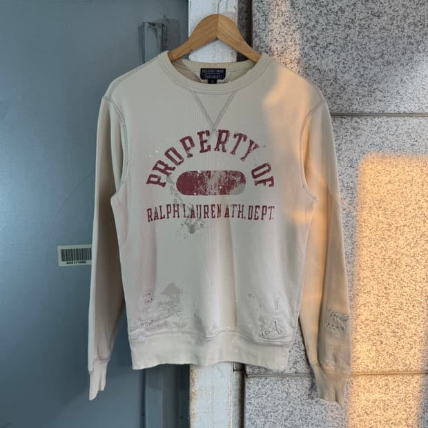 폴로 진스 빈티지 디스트레스드 로고 맨투맨