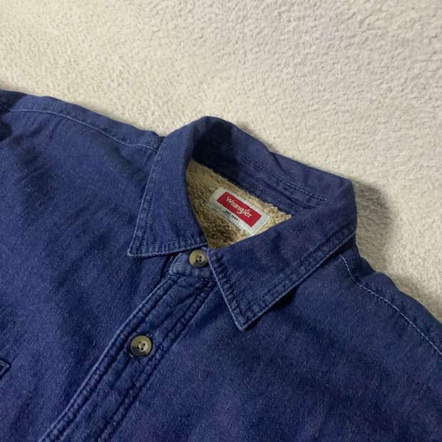 90s 랭글러 양털데님 셔츠
