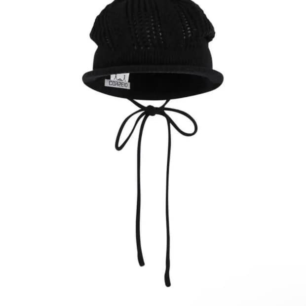 코이세이오 니트 모자 COY VISOR CROCHET BEANIE