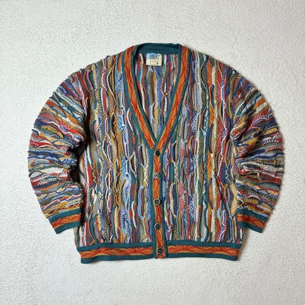 림노스 90's 3D 케이블 크롭 울 니트 가디건 PN6981