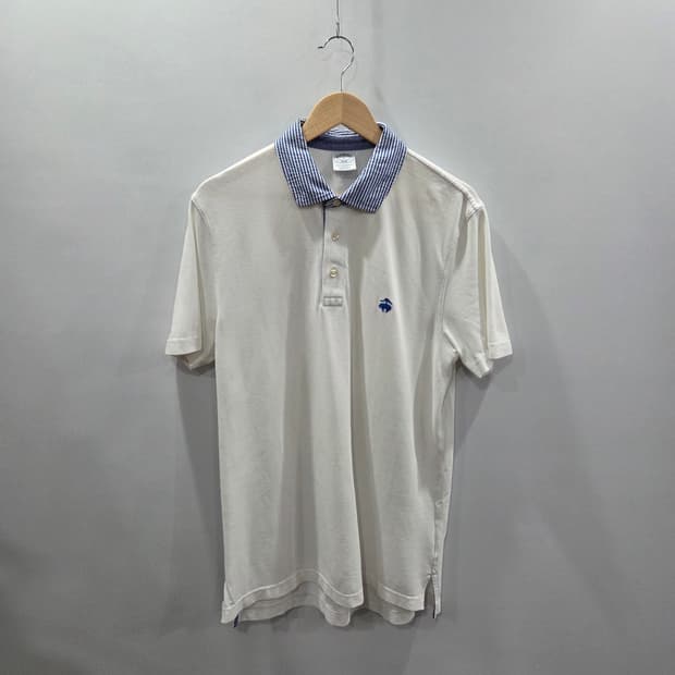 브룩스브라더스 피케 카라티 화이트 L 