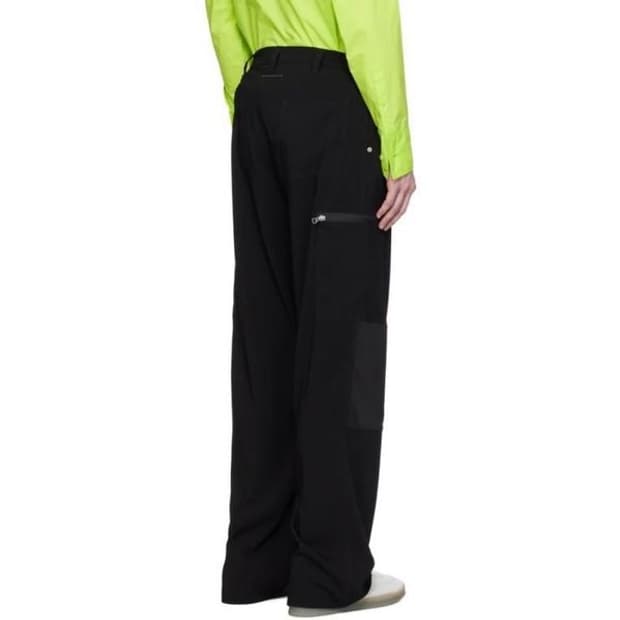 MM6 포플린 블랙 와이드팬츠