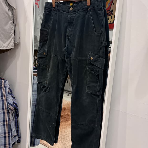 Carhartt 칼하트 립스탑 더블니 카고 워크 팬츠 (35-36)