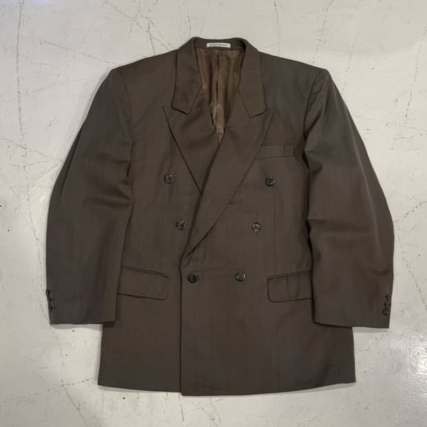 YSL 입생로랑 90s 스트라이프 더블 블레이저