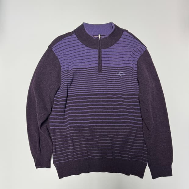 캘러웨이 골프 스트라이프 방풍 니트 반집업 L~~XL