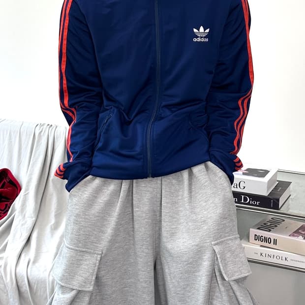 아디다스 유로파 네이비 오렌지 트랙탑 져지