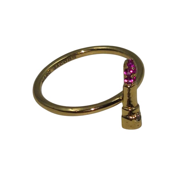 07s 마크제이콥스 실버925 립스틱 크리스탈 링