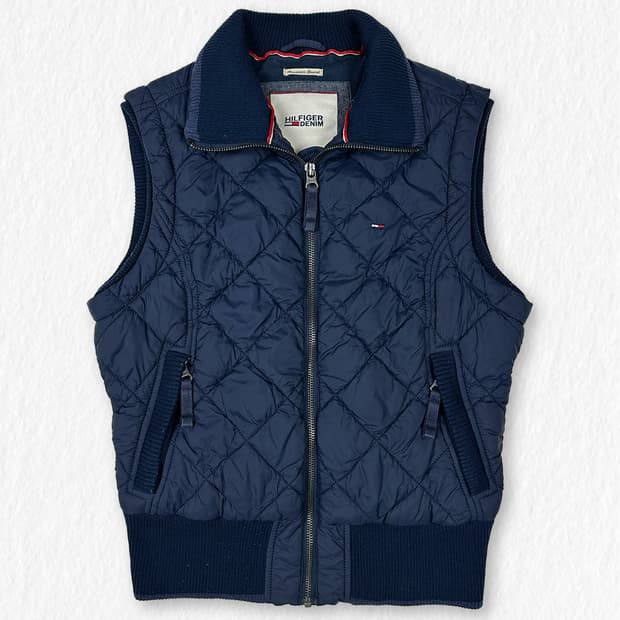 타미힐피거 퀼팅 패딩 조끼