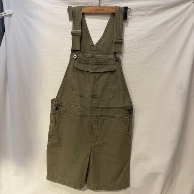 스튜디오톰보이 카키데님 숏 멜빵바지 점프수트
