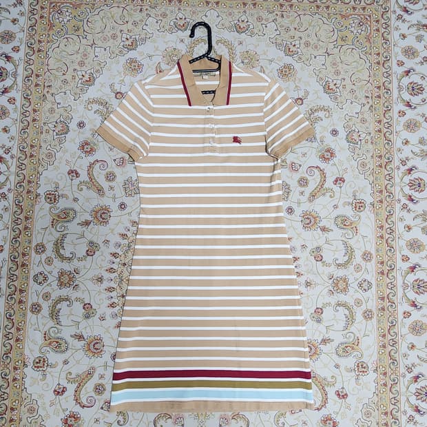 버버리 여성 반팔 카라 원피스 피케원피스 m