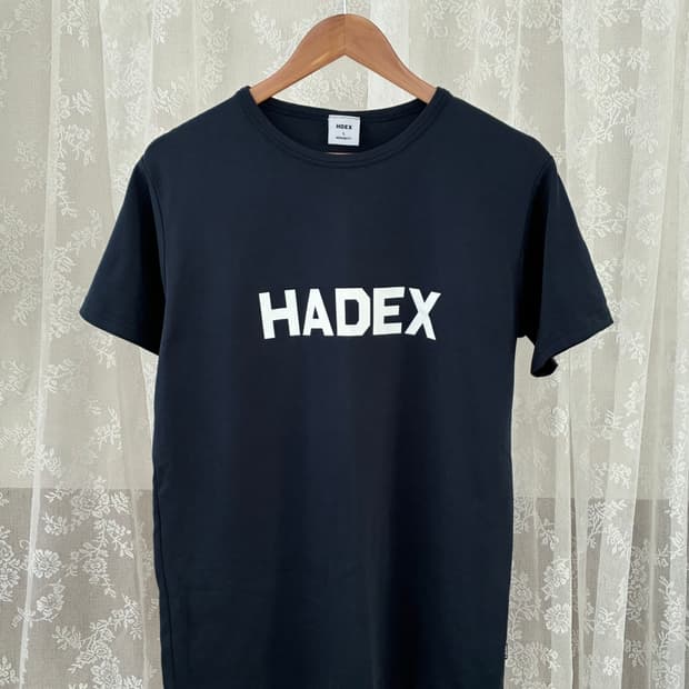 L) HDEX 에이치덱스 하덱스 로고 반팔 티셔츠 네이비