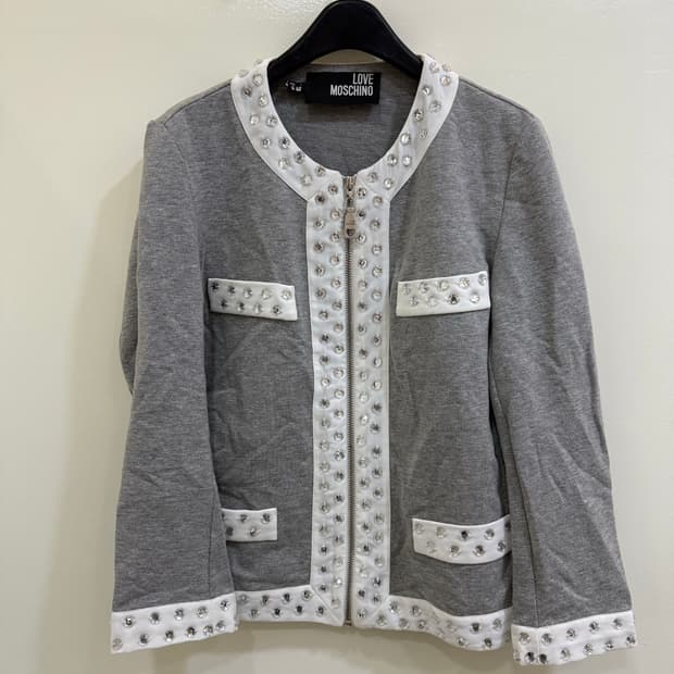 러브모스키노 비즈 블루종 자켓 정품