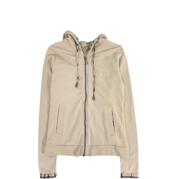 버버리 체크 후드집업