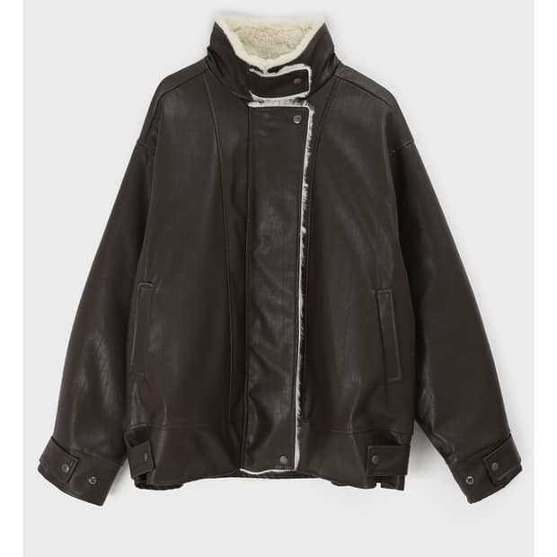 블랙업 레더자켓