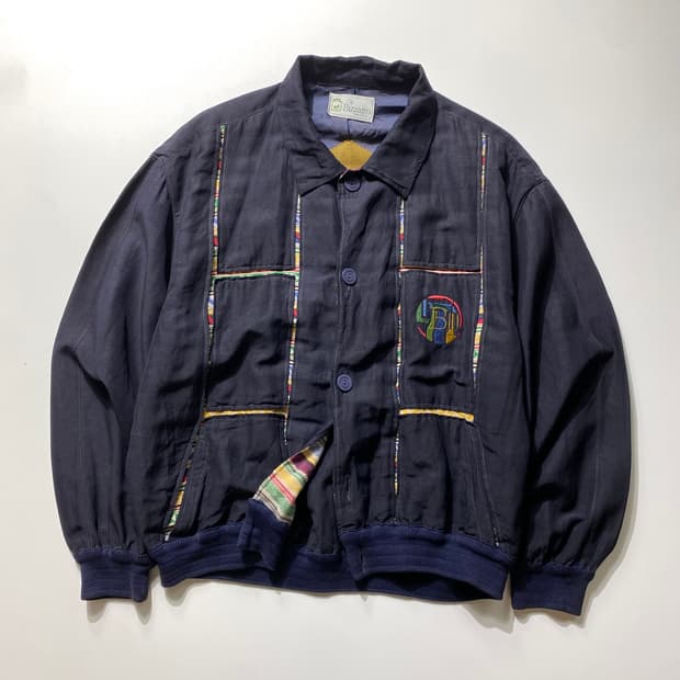 [50] 90s Bizzairo 이태리 메이드 리넨 블루종