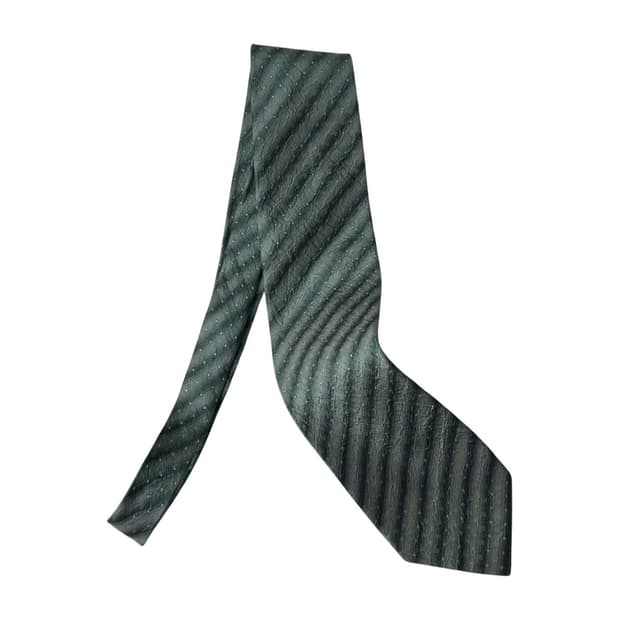 [ISSEY MIYAKE] 이세이미야케 링클 스트라이프 도트 실크 넥타이