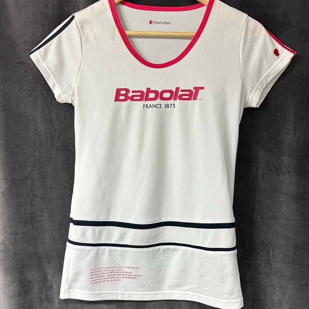 바볼랏 BABOLAT 여성 기능성 빅로고 테니스 반팔 티셔츠 M