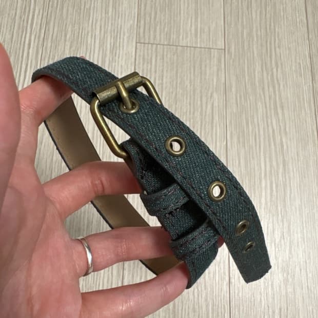 가죽 데님 초커