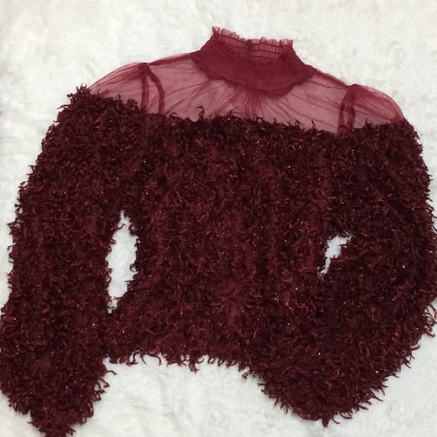 세실맥비 시스루 퍼 니트 오네갸루 히메갸루 빈티지 일브스나계