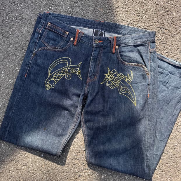 CIXEUR 자수 데님팬츠 