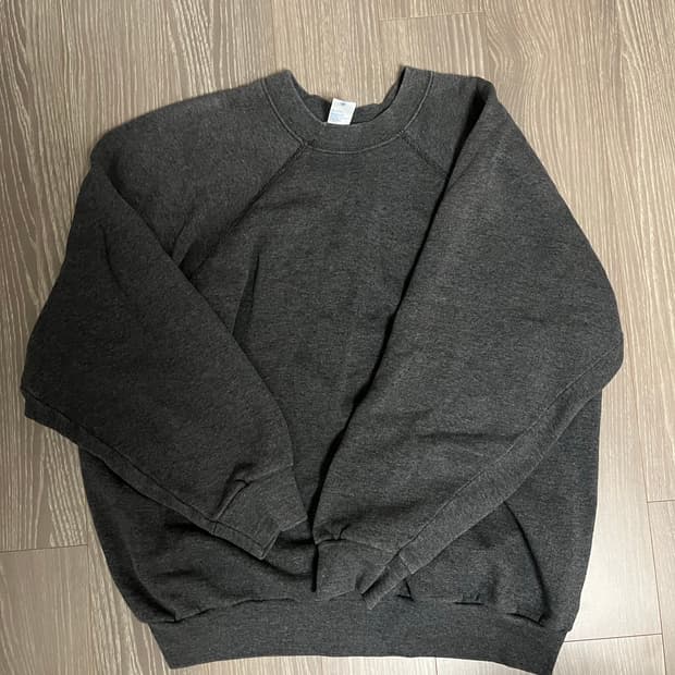 tultex 차콜 50/50 스웻셔츠