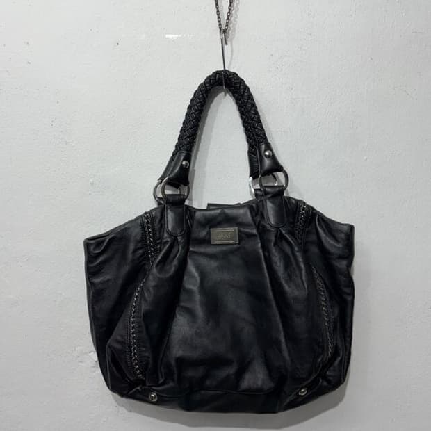 ARMANI COLLEZIONI Braided Leather Tote B