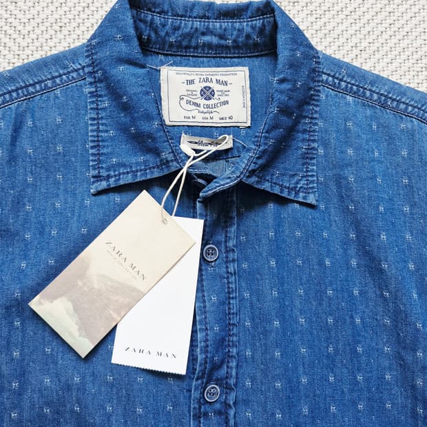 새상품 자라 데님 셔츠 M 
