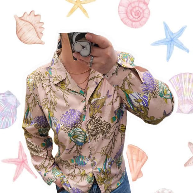 Japan Under the Sea 블라우스