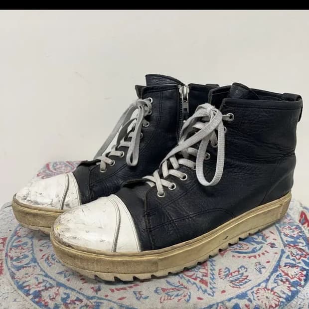 데이빗스톤 레더 하이탑 스니커즈 270 릭오웬스맛