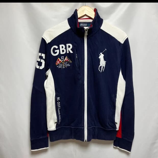 [정품/M] 폴로 랄프로렌 레이싱 빅포니 네이비 집업/자켓