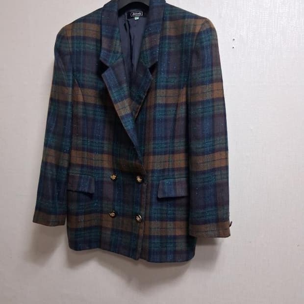 Addenda by RENOWN  체크모직쟈켓  부드러운 순모 6677