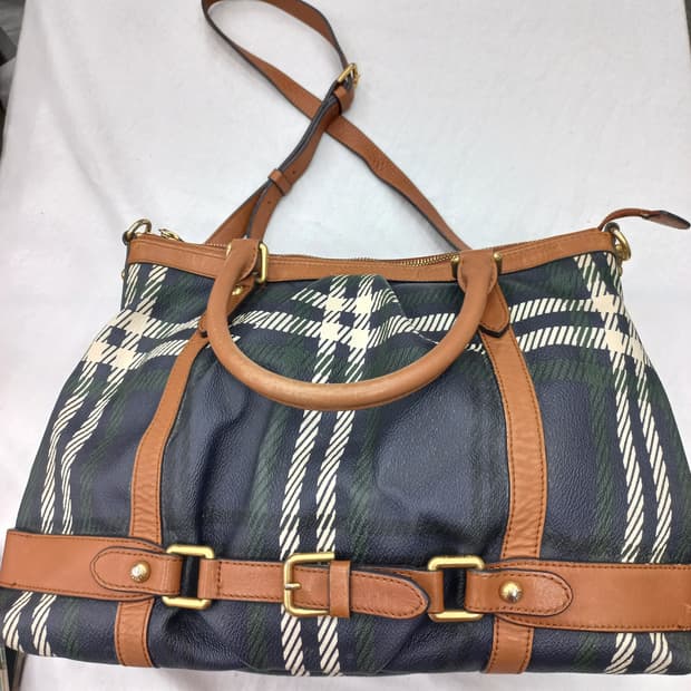 빈폴 체크무늬 토트백 크로스백