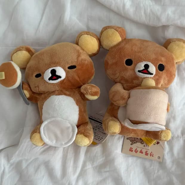 산엑스 리락쿠마 고전 팬케이크 인형 세트