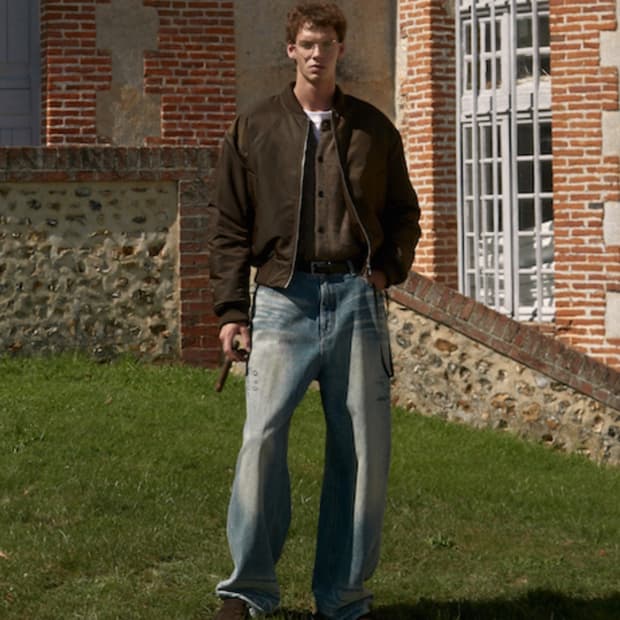 Stu 에스티유 Round Short Bomber Brown S