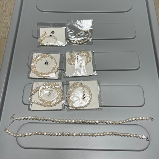 못난이 담수 진주 목걸이, 귀걸이