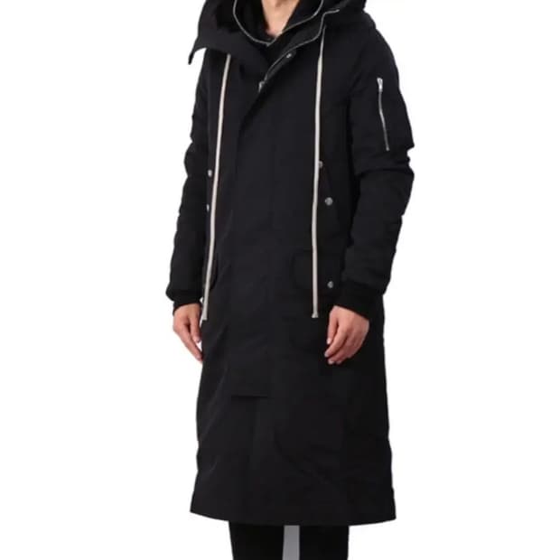 [새상품] 릭오웬스 벨루어 롱플라이트 후드 점퍼 S