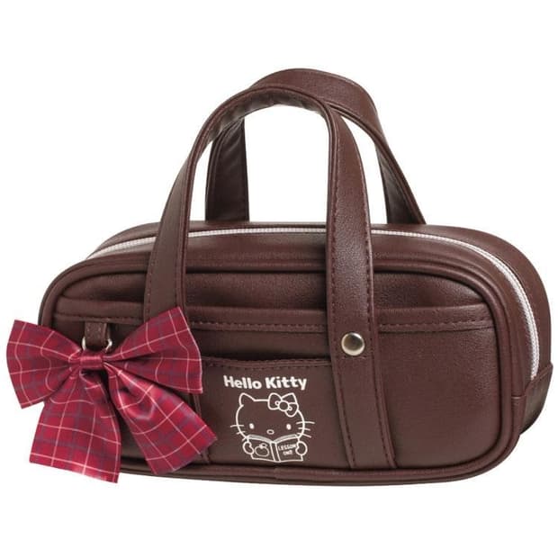 정품 헬로키티 갸루 가죽 스쿨백 보스턴백 파우치 펜케이스