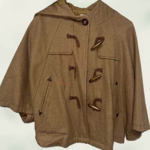 빈티지 모리걸 케이프 코트