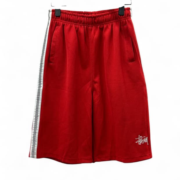 Stussy 스투시 레드 사이드라인 반바지